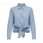Only ONLLECEY LS KNOT SHIRT NOOS WVN 15195910 cloud dancer medium blue