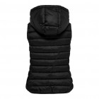 Only ONLNEWTAHOE HOOD WAISTCOAT OTW NOOS 15205760 black