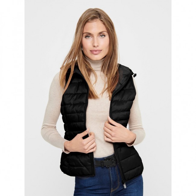 Only ONLNEWTAHOE HOOD WAISTCOAT OTW NOOS 15205760 black
