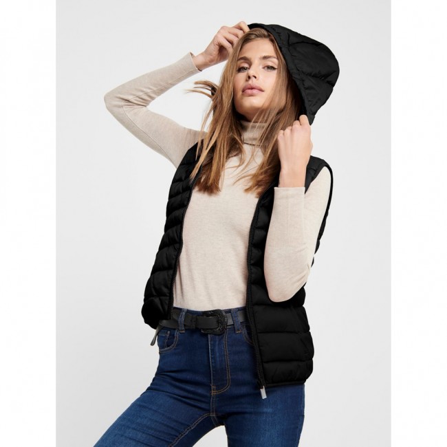 Only ONLNEWTAHOE HOOD WAISTCOAT OTW NOOS 15205760 black