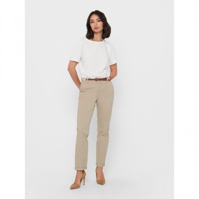 Only ONLBIANA MW COTTON BELT CHINO PNT NOOS 15218519 humus Only ONLBIANA MW COTTON BELT CHINO PNT NOOS 15218519 humus