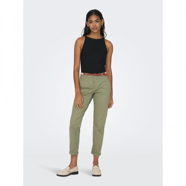 Only ONLBIANA MW COTTON BELT CHINO PNT NOOS 15218519 aloe Only ONLBIANA MW COTTON BELT CHINO PNT NOOS 15218519 aloe