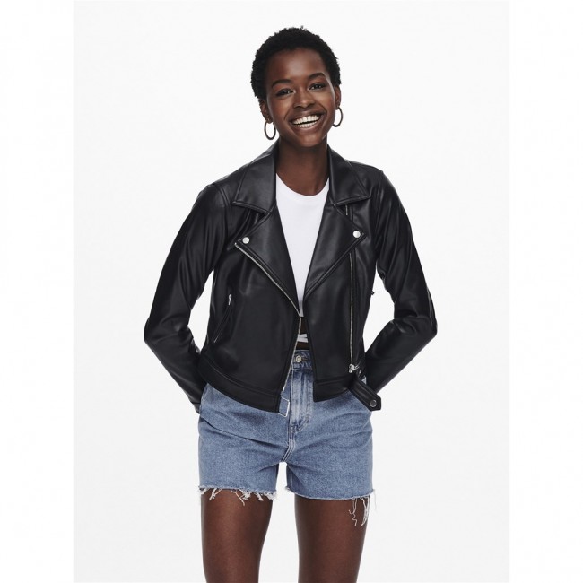 Only ONLBEST FAUX LEATHER BIKER OTW 15238135 black