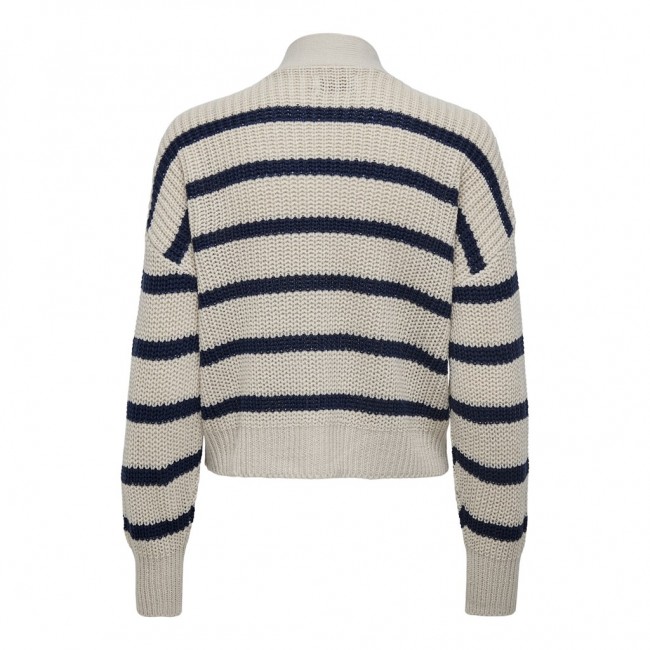 Only ONLCAROLNICE STRIPE CARDIGAN KNT NOOS 15261057 plumice stone navy blazer