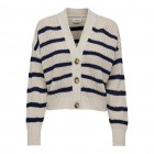 Only ONLCAROLNICE STRIPE CARDIGAN KNT NOOS 15261057 plumice stone navy blazer