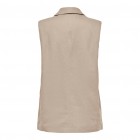 Only ONLCARO S/L LOOSE LINEN BL VEST CC TLR 15278794 oxford tan