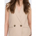 Only ONLCARO S/L LOOSE LINEN BL VEST CC TLR 15278794 oxford tan