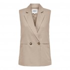 Only ONLCARO S/L LOOSE LINEN BL VEST CC TLR 15278794 oxford tan