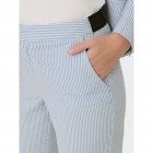 Only ONLATLAS MW STRIPE CIGARETTE PANT CC TLR 15311312 cloud dancer w blissfull blue stripes