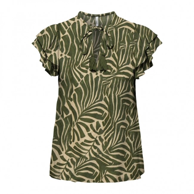 Only ONLCHIARA CAP SLEEVE TOP PTM 15318805 kalamata mexicana palm