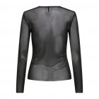 Only ONLELSA L/S MESH SHINE TOP JRS 15310211 black rhine stones