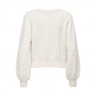 Only ONLKINNE LS PEARL DETAIL O-NECK KNT 15314672 cloud dancer dtm pearls