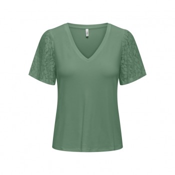 only ONLROSE S/S V-NECK MIX TOP JRS 15322932 hedge green