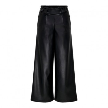 Only ONLBINA FAUX LEATHER WIDE PANT BF OTW 15326830 black