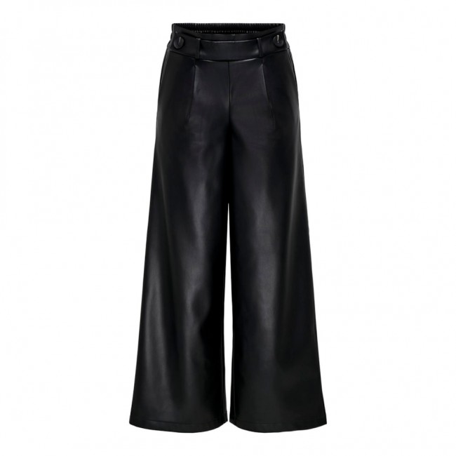 Only ONLBINA FAUX LEATHER WIDE PANT BF OTW 15326830 black