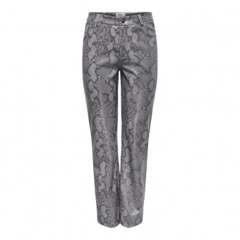 Only ONLAZULA HW STR SNAKE PANT PNT 15328138 grey black snake