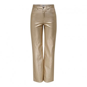 Only ONLJUICY-VIV HW W METAL COATED PANT PNT 15331673 gold colour