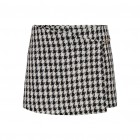 Only ONLELINOR HW HT WRAP SKORT TLR 15331827 black white houndstooth