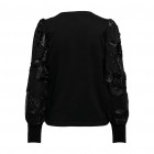 only ONLROSANNA L/S O-NECK MIX CS SWT 15333875 black roses