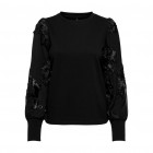 only ONLROSANNA L/S O-NECK MIX CS SWT 15333875 black roses