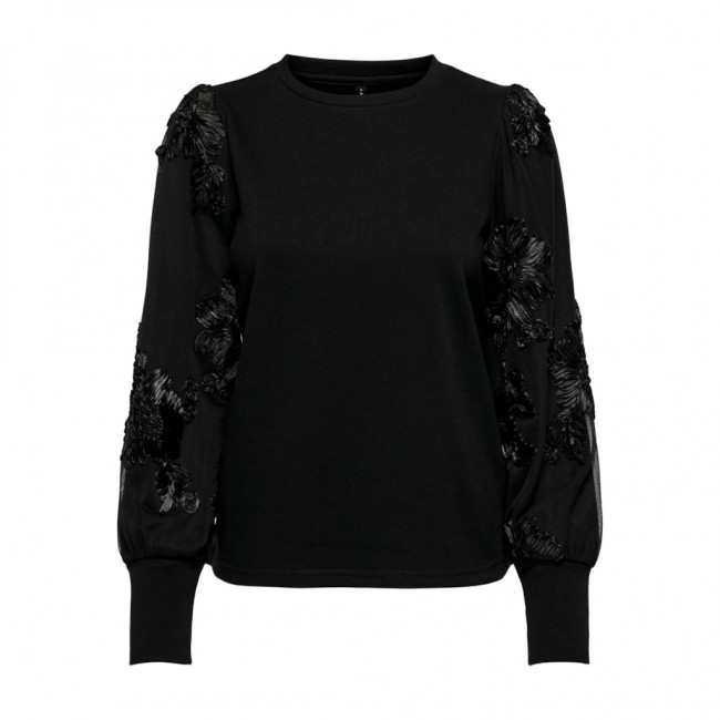 only ONLROSANNA L/S O-NECK MIX CS SWT 15333875 black roses