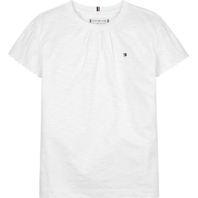 Tommy hilfiger BRODERIE ANGLAISE SLEEVE TOP S/S KG0KG07910 YBR.001