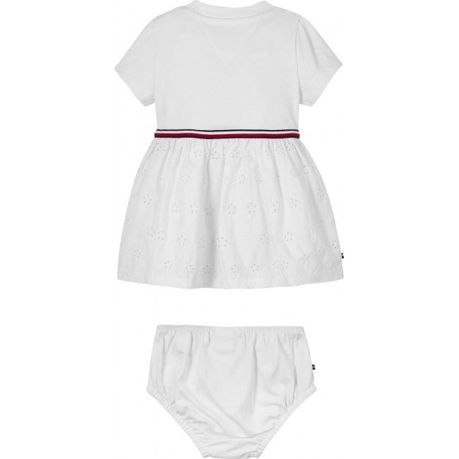 Tommy hilfiger BABY BRODERIE COMBI DRESS S/S KN0KN01801 YBR.001