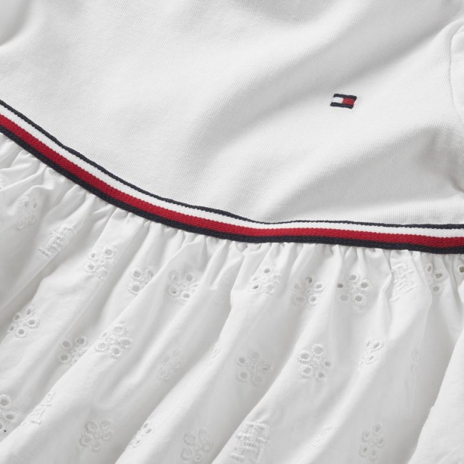 Tommy hilfiger BABY BRODERIE COMBI DRESS S/S KN0KN01801 YBR.001