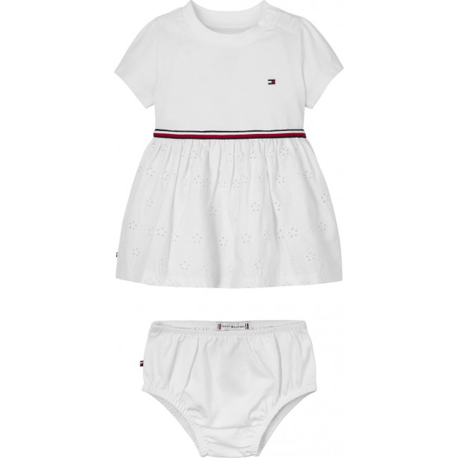 Tommy hilfiger BABY BRODERIE COMBI DRESS S/S KN0KN01801 YBR.001
