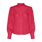 Vero moda VMKARA L/S LACE SHIRT WVN EXP 10309765 raspberry wine