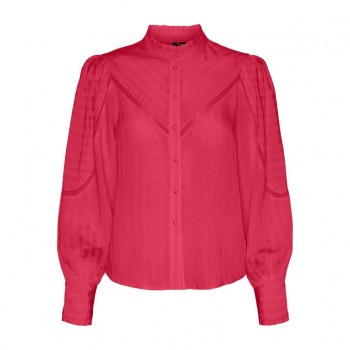 Vero moda VMKARA L/S LACE SHIRT WVN EXP 10309765 raspberry wine