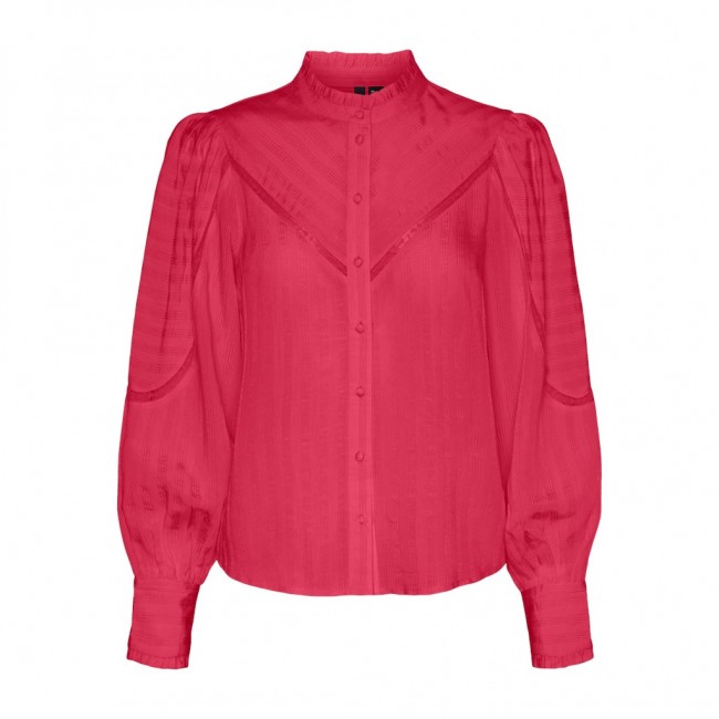 Vero moda VMKARA L/S LACE SHIRT WVN EXP 10309765 raspberry wine