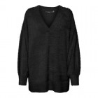 Vero moda VMALINA LS V-NECK LONG PULLOVER BOO 10310894 black