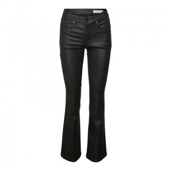 Vero moda VMFLASH MR FLARED COATED PANTS NOOS 10314594 black