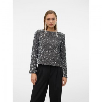 Vero moda VMBELLA LS BOATNECK TOP JRS 10317045 griffin griffin sequins