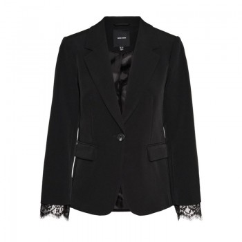 Vero moda VMLULU LS FITTED LACE DETAIL BLAZER 10318632 black