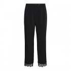 Vero moda VMLULU HW STRAIGHT LACE DETAIL PANTS 10318634 black