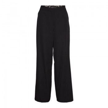 Vero moda VMKACANDRA HW WIDE PANT 10318650 black leo lining