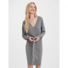 Vero moda VMHOLLYREM LS V-NECK DRESS GA NOOS 10269251 medium grey melange