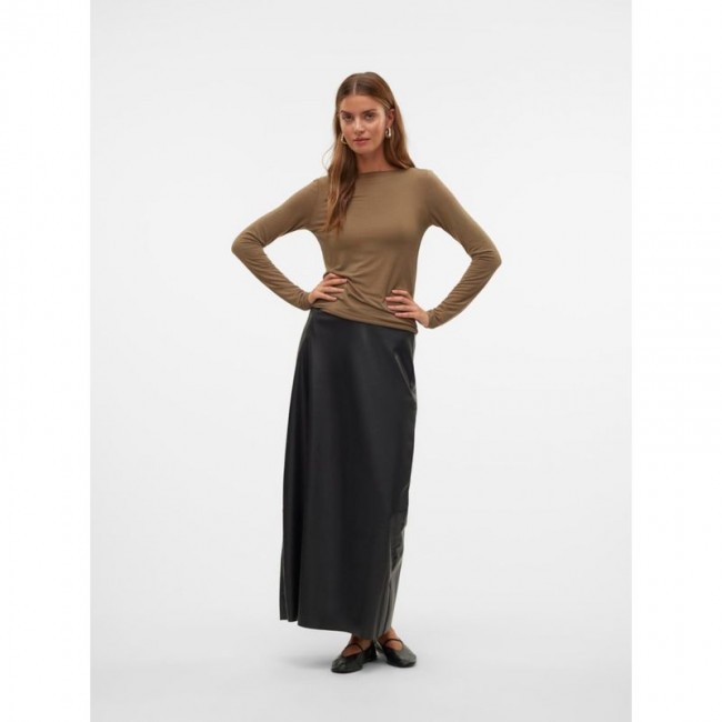 Vero moda VMOLYMPIA HW LONG PL SKIRT 10309137 black