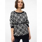 Vero moda VMNANCY LS O-NECK LONG PULLOVER BOO 10310665 black w birchflower print