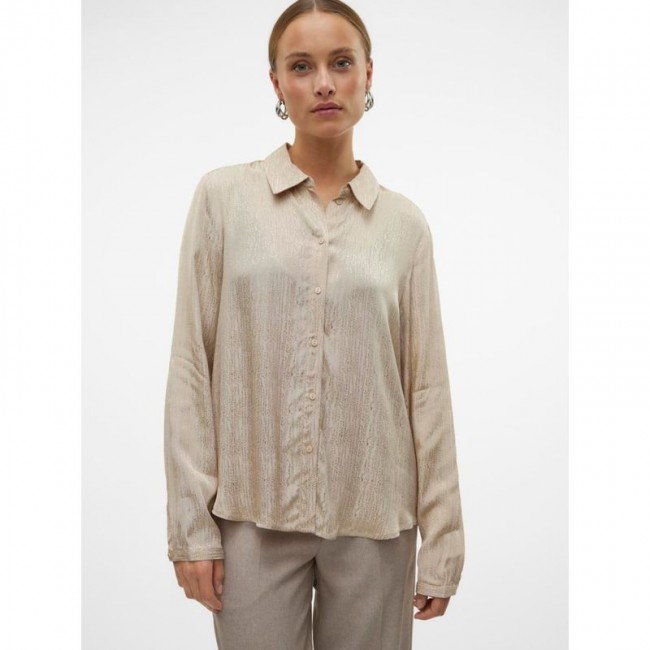 Vero moda VMOTHEA L/S SHIRT WVN BTQ 10315404 silver mink