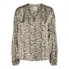 Vero moda VMOSNAKE L/S V-NECK SHIRT WVN BTQ 10318246 birch snake