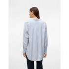 Vero moda VMNORA LS OVERSIZE SHIRT WVN GA NOOS 10319825 bright white nok blue jasper