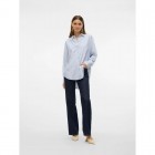 Vero moda VMNORA LS OVERSIZE SHIRT WVN GA NOOS 10319825 bright white nok blue jasper