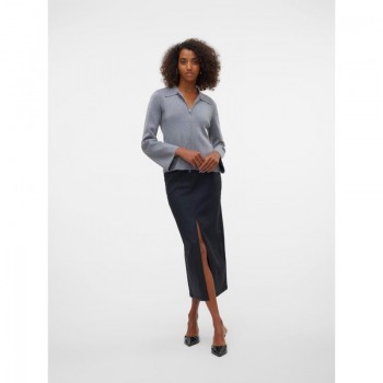 Vero moda VMLEAH MW ANKLE COATED SKIRT LCS 10322090 black coated