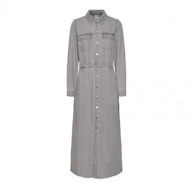 Vero moda VMMOLLY LS  ANK DENIM DRESS SI203 10327597 light grey denim