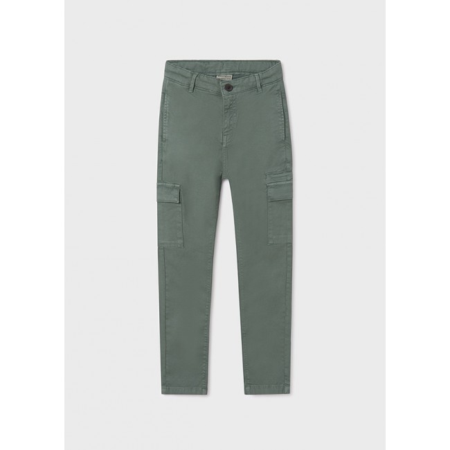 Mayoral Παντελονι cargo slim fit 24-06518-047 χακι