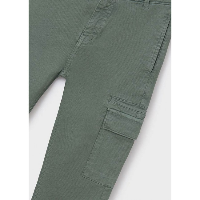 Mayoral Παντελονι cargo slim fit 24-06518-047 χακι