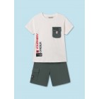 Mayoral  Σετ µακο τσεπες 24-06672-086 κρεμ γαλαζιο